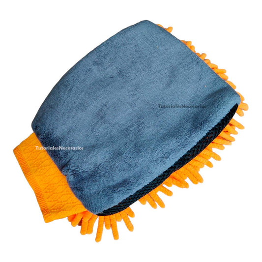 guante chenilla microfibra lavado coche