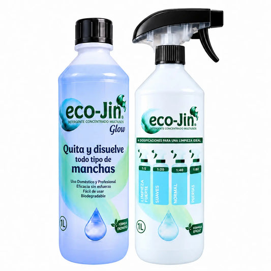 Eco-Jin Glow 1 litro, limpiador multiusos concentrado biodegradable