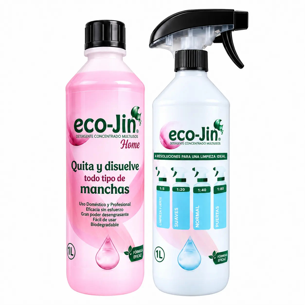 Eco-Jin Home 1 litro, limpiador multiusos concentrado biodegradable